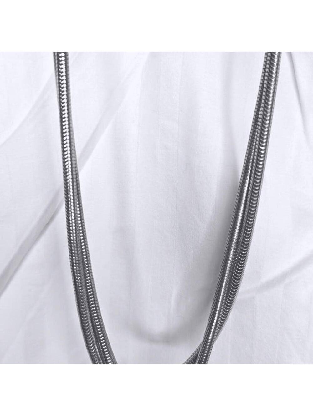 NEW Vintage Robert Rose Double Strand Silver Choker/Necklace - Picture 2 of 2